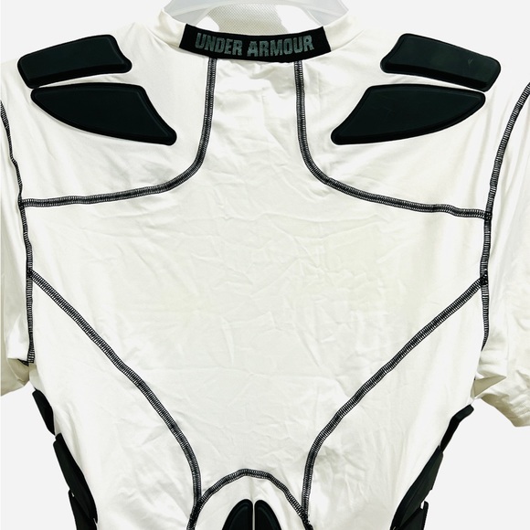 Under Armour White Gameday Armour Baselayer Football Compression Top Mens Sz XL - Picture 6 of 9